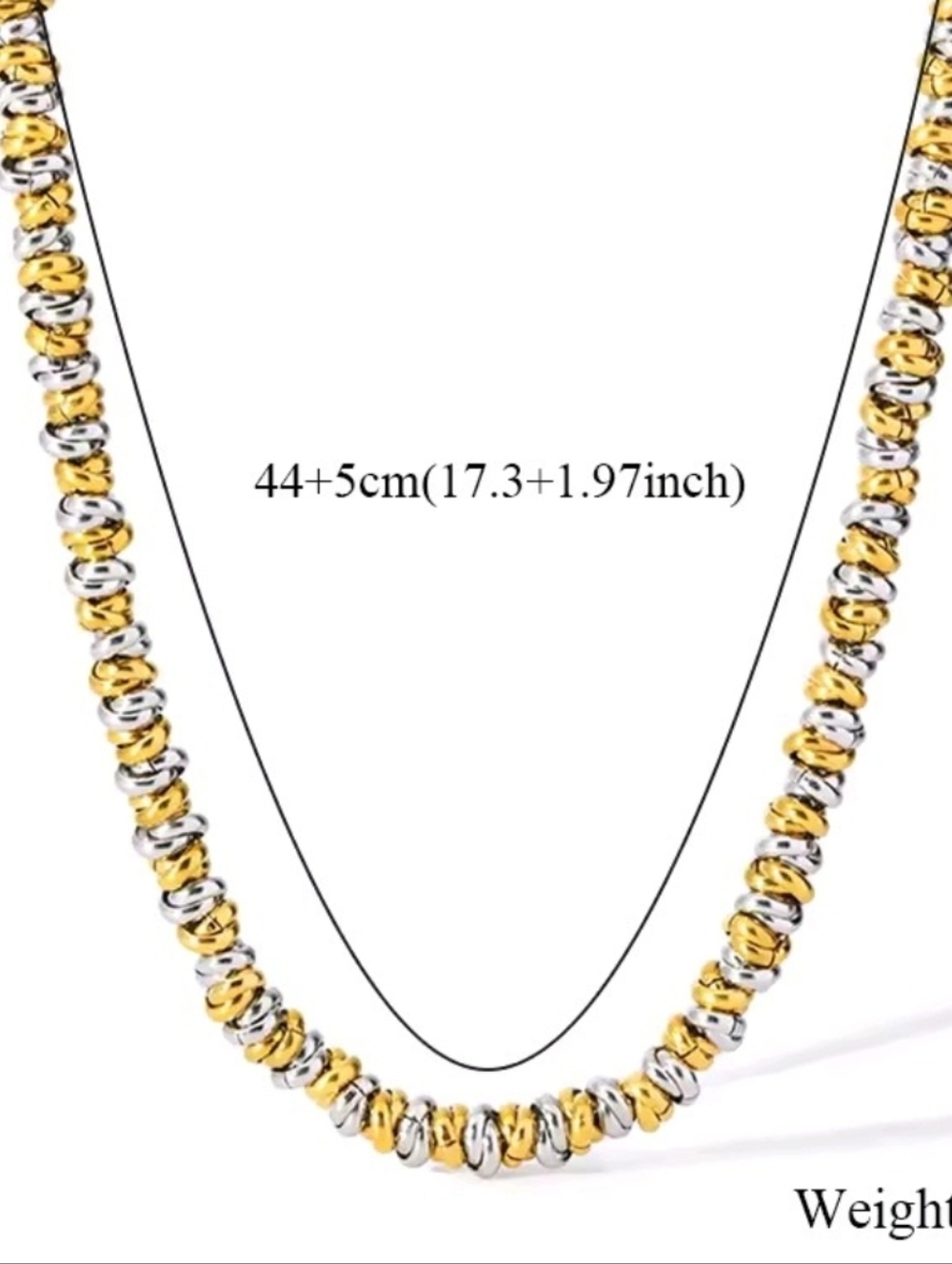 Anthropologie Gold & Silver Beaded Necklace and Bracelet Set - Picture 6 of 6